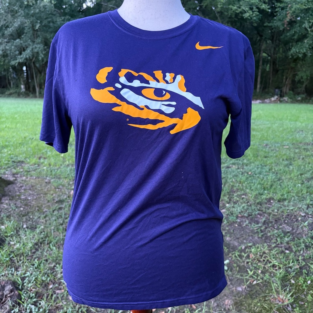 LSU TIGERS LOUISIANA STATE UNIVERSITY COLLEGE SHORT SLEEVE T SHIRT NIKE DRI FIT